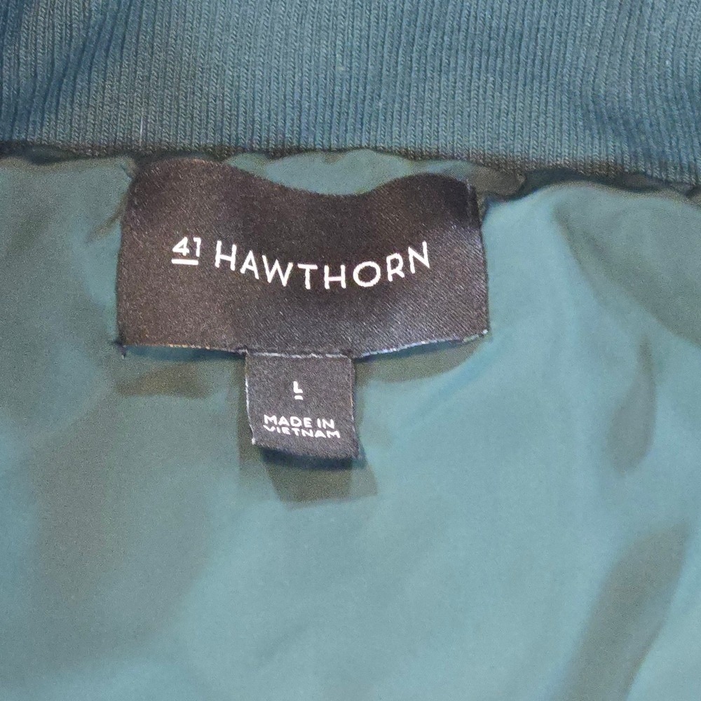 41 Hawthorn Quilted Vest Womens Large Green Diamond Puffer Plaid Lined Mock Neck - Picture 5 of 7